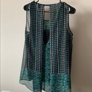 Kenneth Cole Layered High Low Blouse